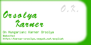 orsolya karner business card